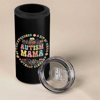 Autism Mama 4 in 1 Can Cooler Tumbler Totally Blessed Often Stressed A Bit Of A Mess