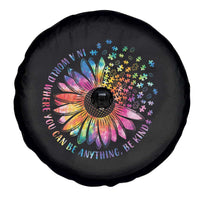 Be Kind Autism Awareness Spare Tire Cover Kindness Sunflower Tie Dye Puzzle