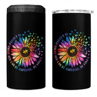 Be Kind Autism Awareness 4 in 1 Can Cooler Tumbler Kindness Sunflower Tie Dye Puzzle