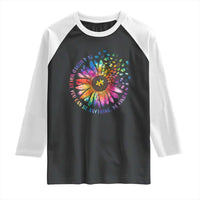 Be Kind Autism Awareness Raglan Shirt Kindness Sunflower Tie Dye Puzzle