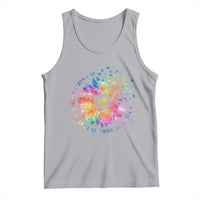 Be Kind Autism Awareness Tank Top Kindness Sunflower Tie Dye Puzzle