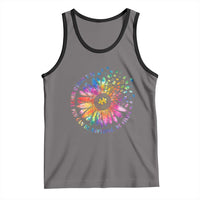 Be Kind Autism Awareness Tank Top Kindness Sunflower Tie Dye Puzzle