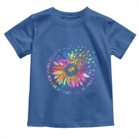Be Kind Autism Awareness Toddler T Shirt Kindness Sunflower Tie Dye Puzzle