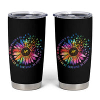 Be Kind Autism Awareness Tumbler Cup Kindness Sunflower Tie Dye Puzzle