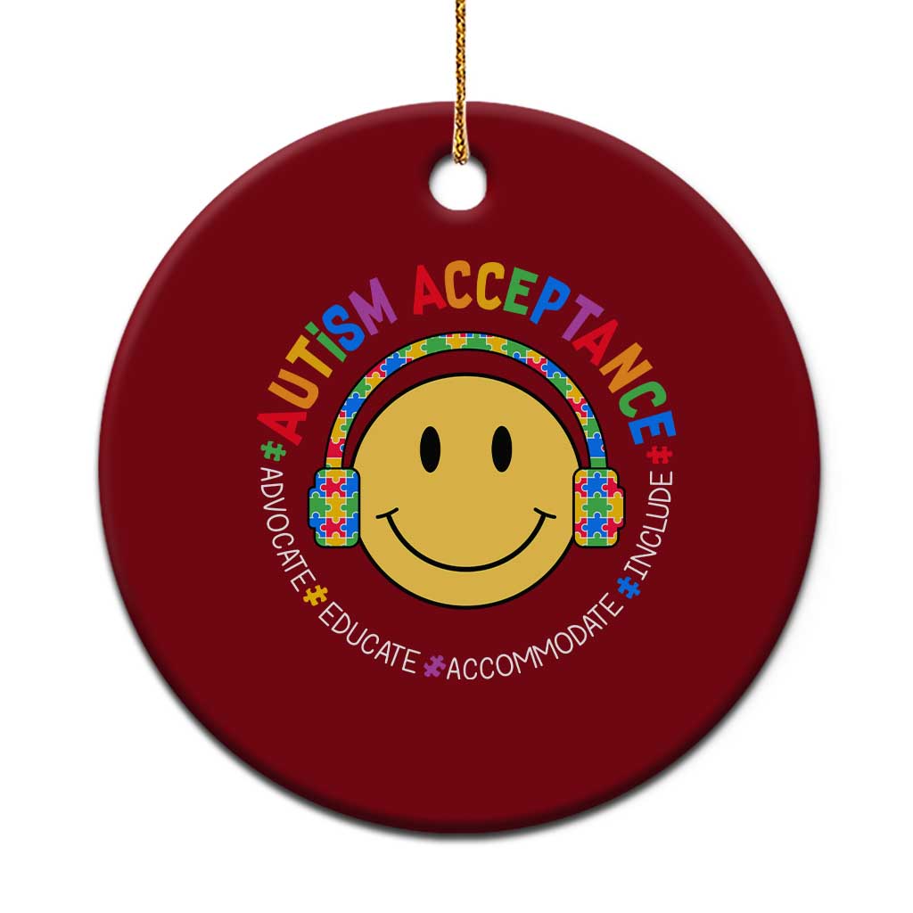 Autism Awareness Acceptance Ceramic Ornament Special Education Teacher Kids - Wonder Print Shop