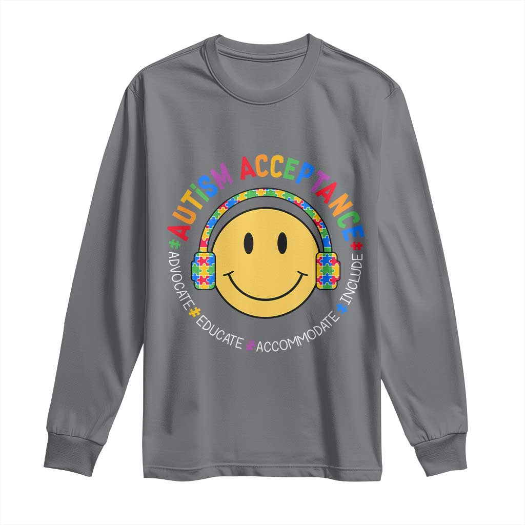 Autism Awareness Acceptance Long Sleeve Shirt Special Education Teacher Kids