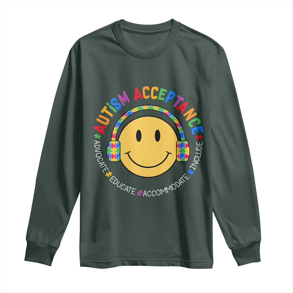 Autism Awareness Acceptance Long Sleeve Shirt Special Education Teacher Kids