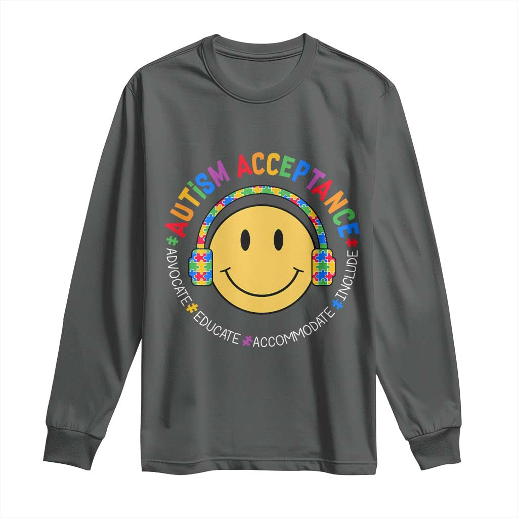 Autism Awareness Acceptance Long Sleeve Shirt Special Education Teacher Kids