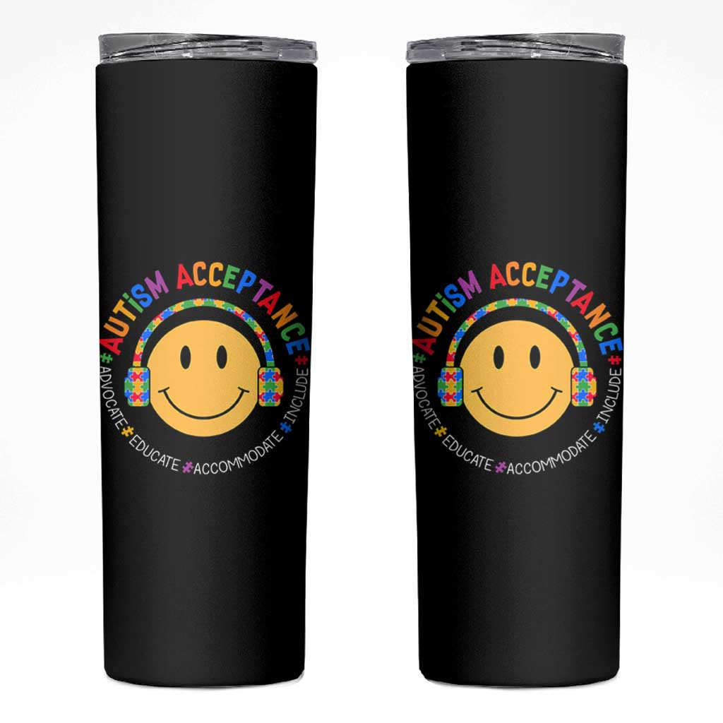 Autism Awareness Acceptance Skinny Tumbler Special Education Teacher Kids