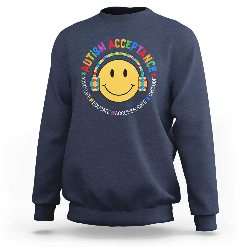 Autism Awareness Acceptance Sweatshirt Special Education Teacher Kids