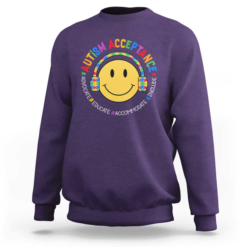 Autism Awareness Acceptance Sweatshirt Special Education Teacher Kids