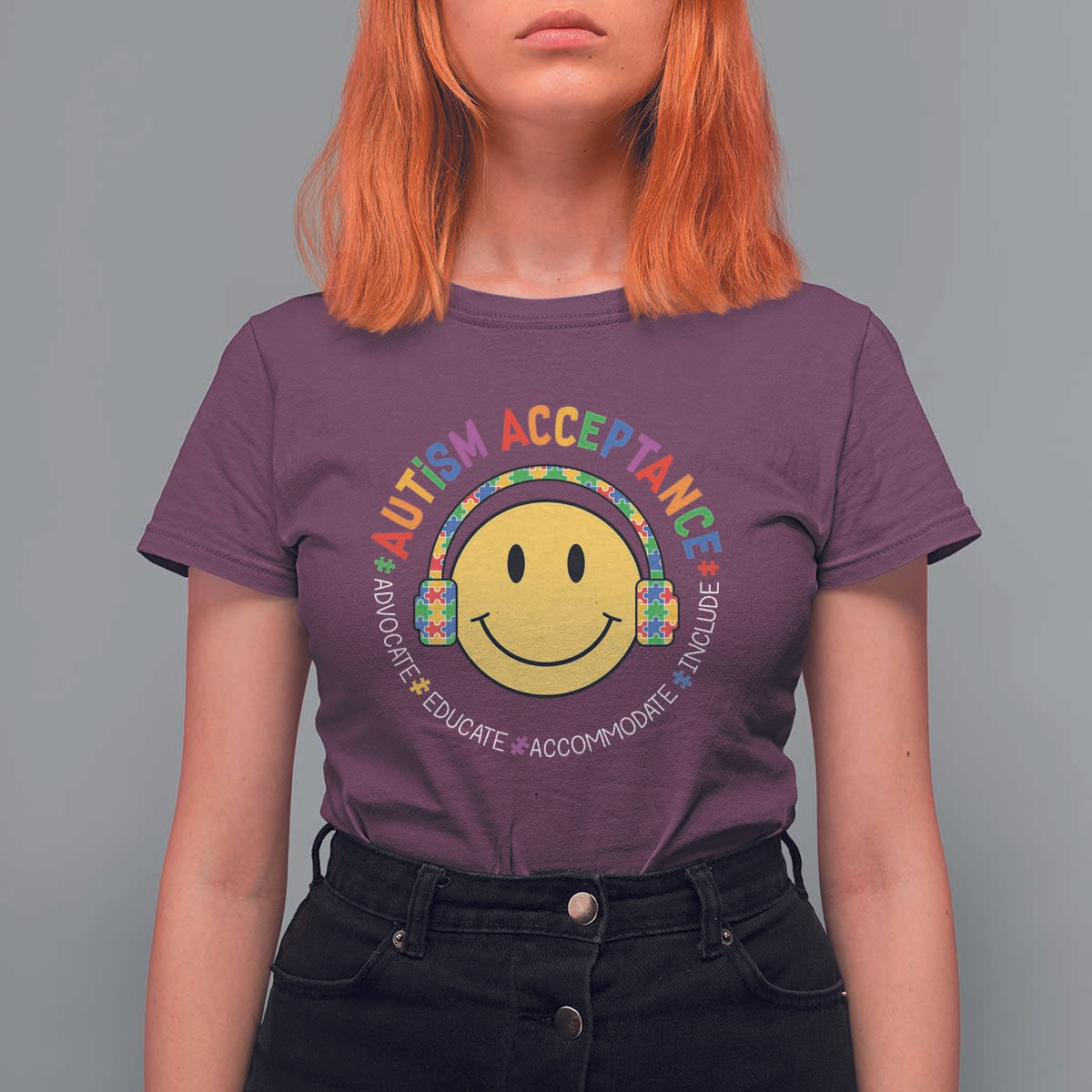 Autism Awareness Acceptance T Shirt For Women Special Education Teacher Kids