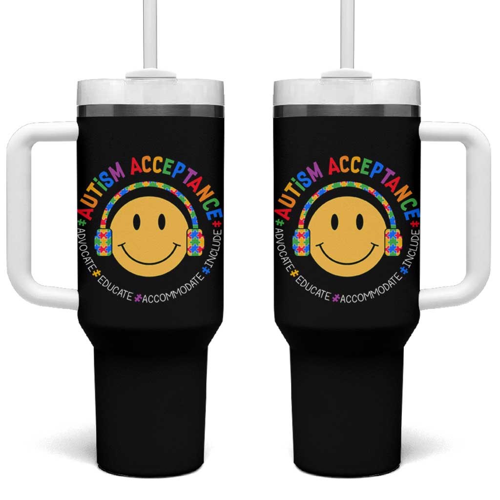 Autism Awareness Acceptance Tumbler With Handle Special Education Teacher Kids