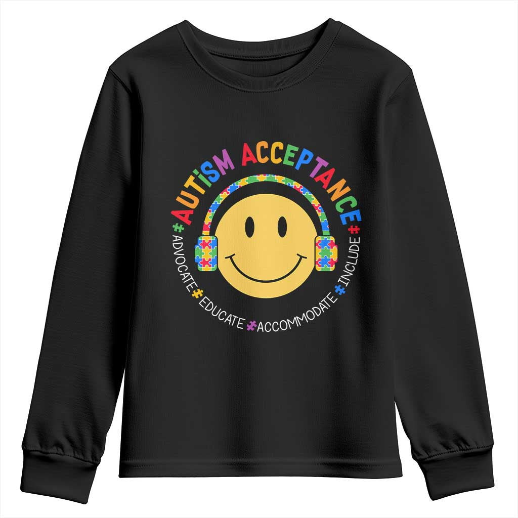 Autism Awareness Acceptance Youth Sweatshirt Special Education Teacher Kids