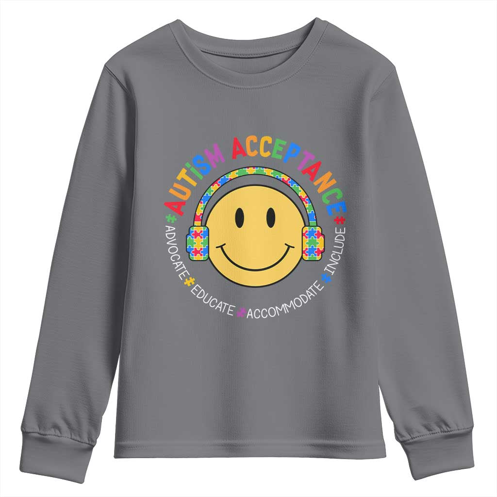 Autism Awareness Acceptance Youth Sweatshirt Special Education Teacher Kids