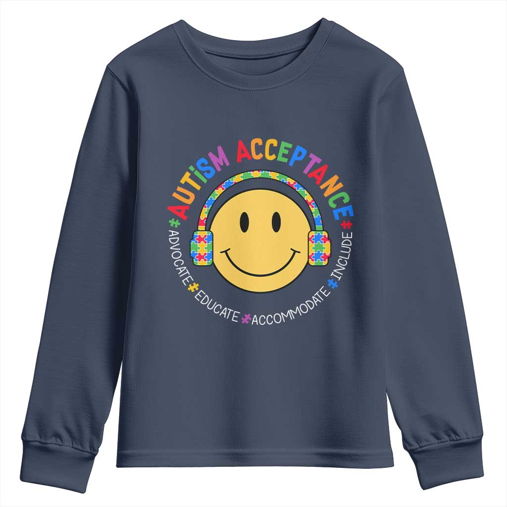 Autism Awareness Acceptance Youth Sweatshirt Special Education Teacher Kids