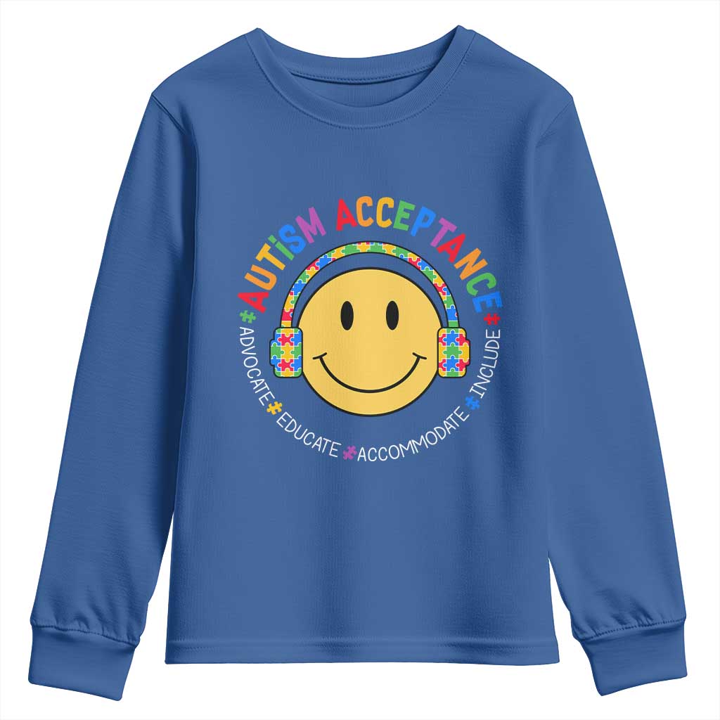 Autism Awareness Acceptance Youth Sweatshirt Special Education Teacher Kids