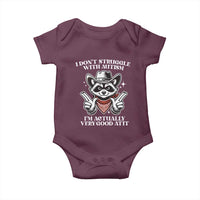 Funny Autistic Raccoon Baby Onesie I Don't Struggle With Autism