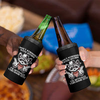 Funny Autistic Raccoon 4 in 1 Can Cooler Tumbler I Don't Struggle With Autism