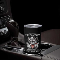 Funny Autistic Raccoon Tumbler Cup I Don't Struggle With Autism
