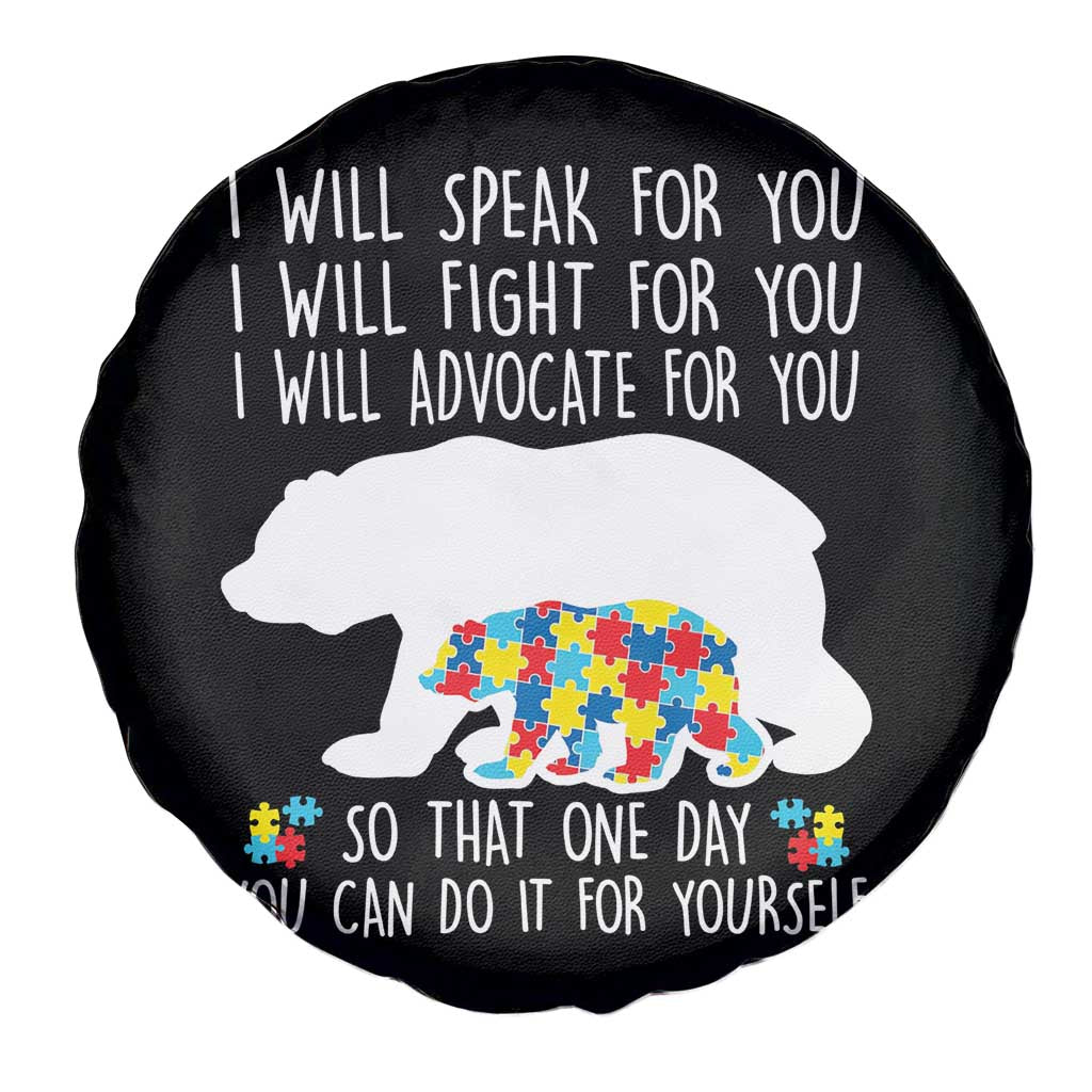 Autism Mama Bear Spare Tire Cover I Will Speak Fight Advocate For You