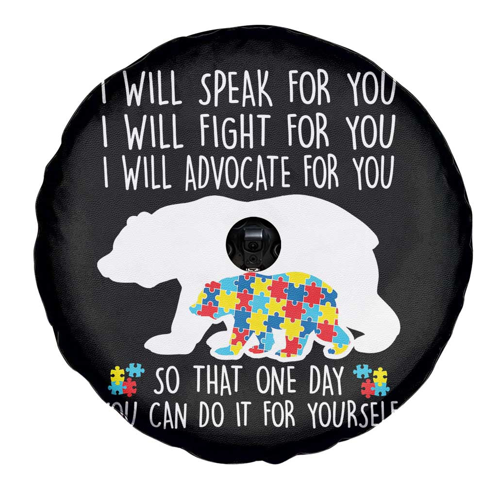 Autism Mama Bear Spare Tire Cover I Will Speak Fight Advocate For You
