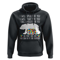 Autism Mama Bear Hoodie I Will Speak Fight Advocate For You
