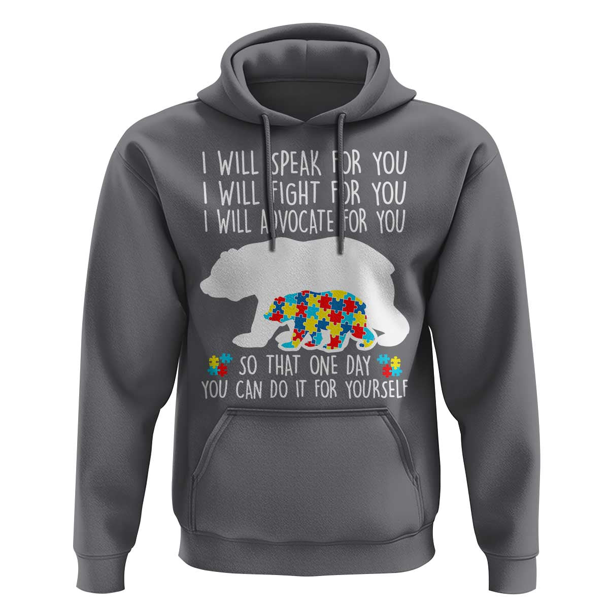 Autism Mama Bear Hoodie I Will Speak Fight Advocate For You