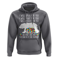 Autism Mama Bear Hoodie I Will Speak Fight Advocate For You