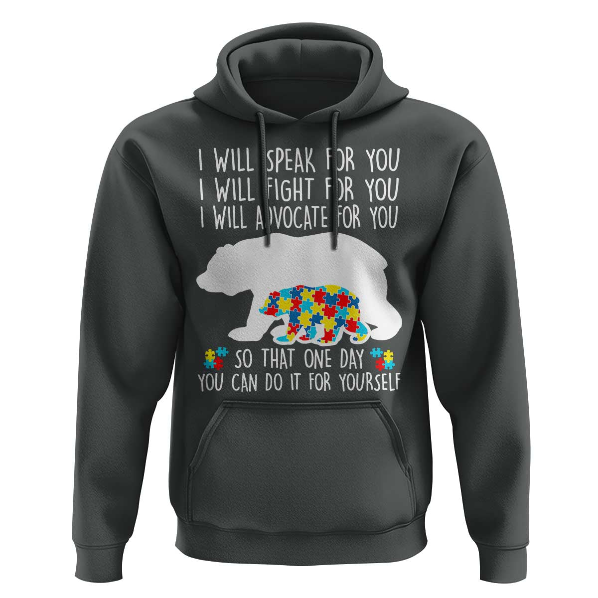 Autism Mama Bear Hoodie I Will Speak Fight Advocate For You