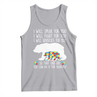 Autism Mama Bear Tank Top I Will Speak Fight Advocate For You