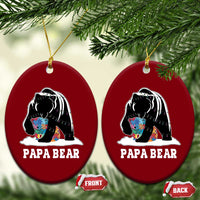 Autism Papa Bear Ceramic Ornament Support Autistic Matching Family Dad - Wonder Print Shop