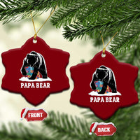Autism Papa Bear Ceramic Ornament Support Autistic Matching Family Dad - Wonder Print Shop
