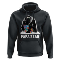 Autism Papa Bear Hoodie Support Autistic Matching Family Dad