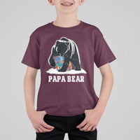 Autism Papa Bear T Shirt For Kid Support Autistic Matching Family Dad