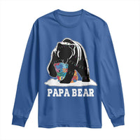 Autism Papa Bear Long Sleeve Shirt Support Autistic Matching Family Dad
