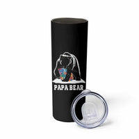 Autism Papa Bear Skinny Tumbler Support Autistic Matching Family Dad