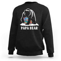Autism Papa Bear Sweatshirt Support Autistic Matching Family Dad