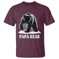 Autism Papa Bear T Shirt Support Autistic Matching Family Dad