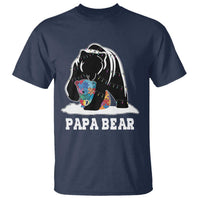 Autism Papa Bear T Shirt Support Autistic Matching Family Dad