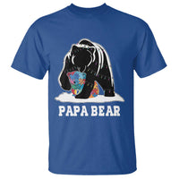 Autism Papa Bear T Shirt Support Autistic Matching Family Dad