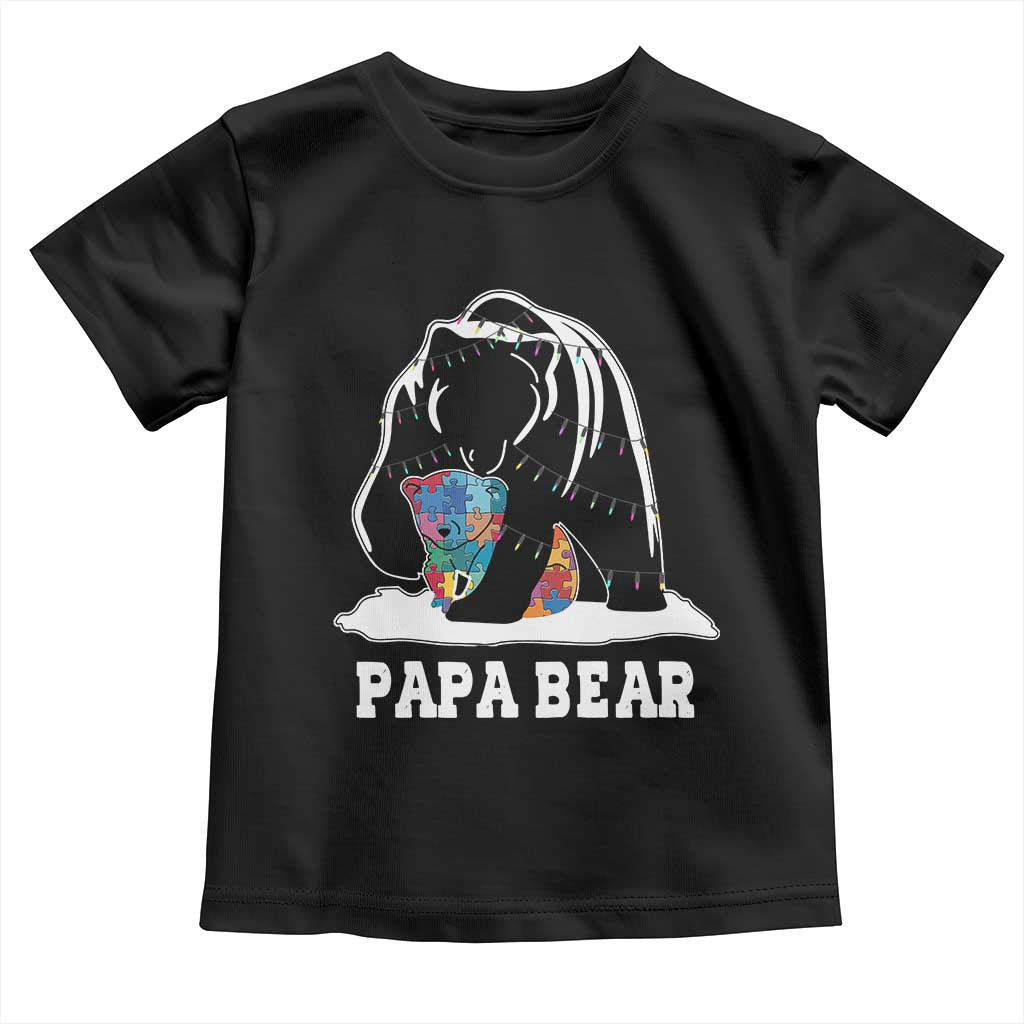 Autism Papa Bear Toddler T Shirt Support Autistic Matching Family Dad