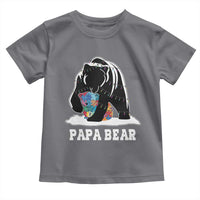 Autism Papa Bear Toddler T Shirt Support Autistic Matching Family Dad