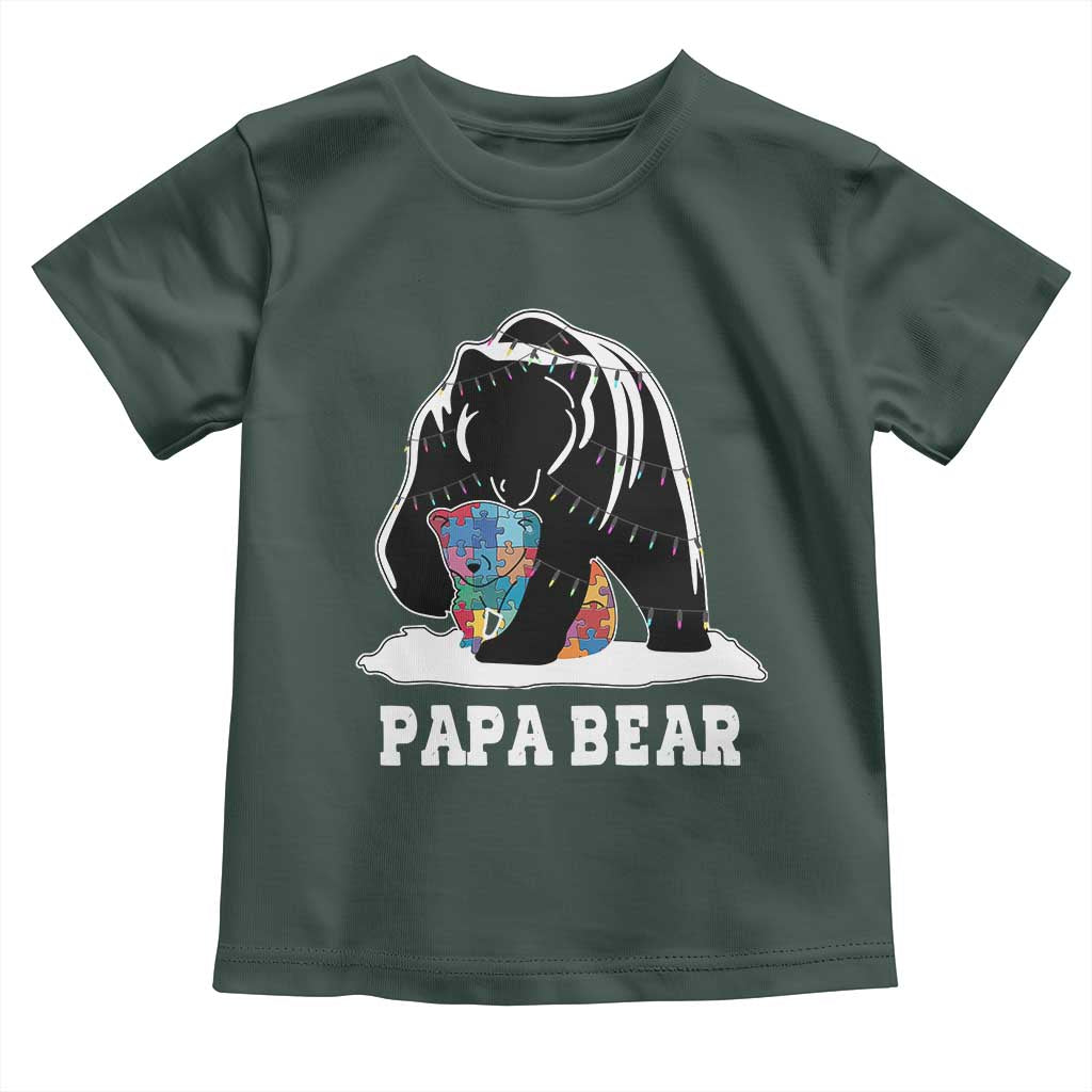 Autism Papa Bear Toddler T Shirt Support Autistic Matching Family Dad