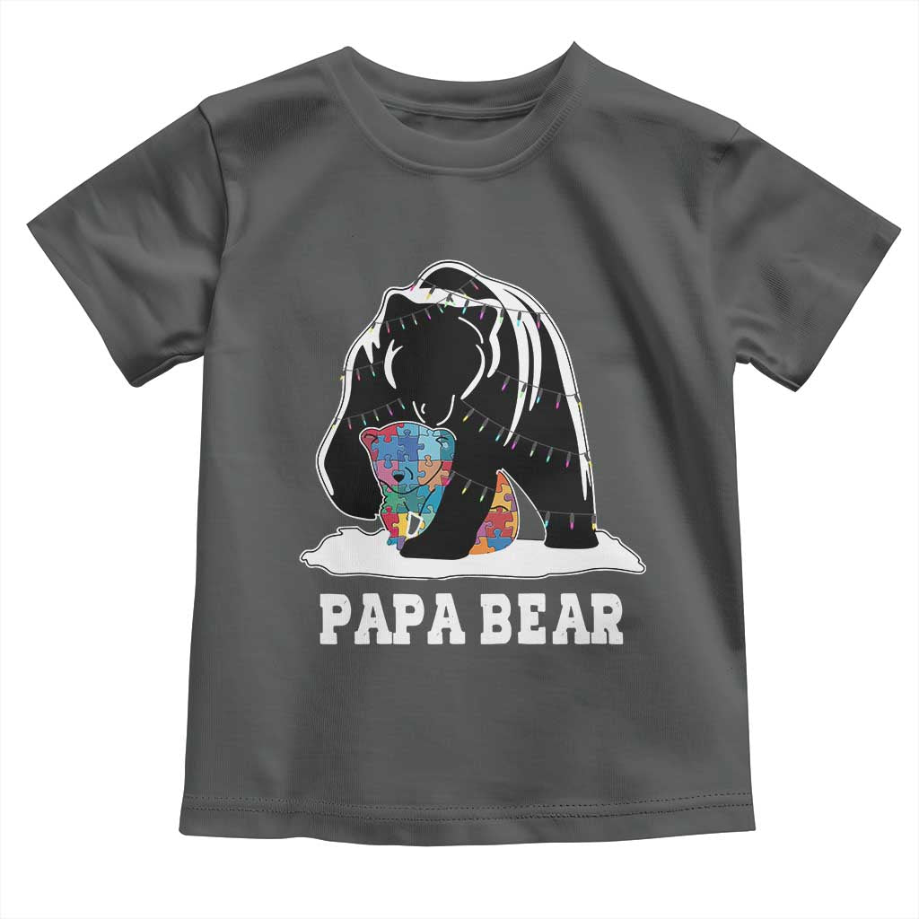 Autism Papa Bear Toddler T Shirt Support Autistic Matching Family Dad