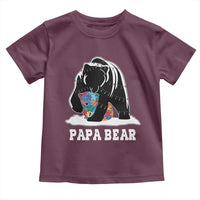 Autism Papa Bear Toddler T Shirt Support Autistic Matching Family Dad