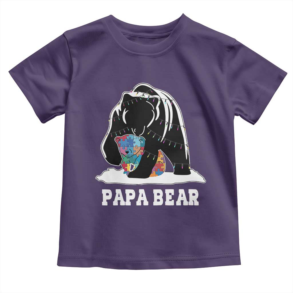 Autism Papa Bear Toddler T Shirt Support Autistic Matching Family Dad
