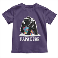 Autism Papa Bear Toddler T Shirt Support Autistic Matching Family Dad