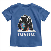 Autism Papa Bear Toddler T Shirt Support Autistic Matching Family Dad