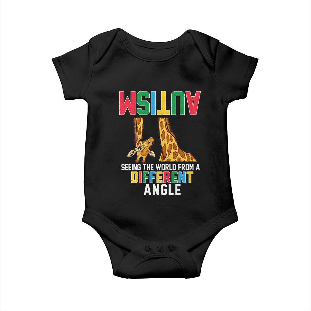 Giraffe Autism Awareness Baby Onesie Seeing World Different Angle